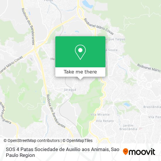 SOS 4 Patas Sociedade de Auxilio aos Animais map