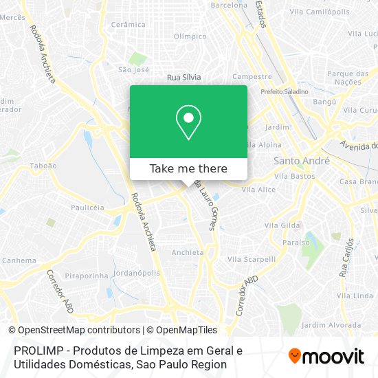 Mapa PROLIMP - Produtos de Limpeza em Geral e Utilidades Domésticas