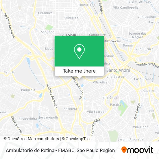 Ambulatório de Retina - FMABC map