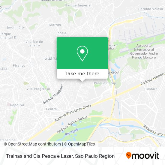Tralhas and Cia Pesca e Lazer map