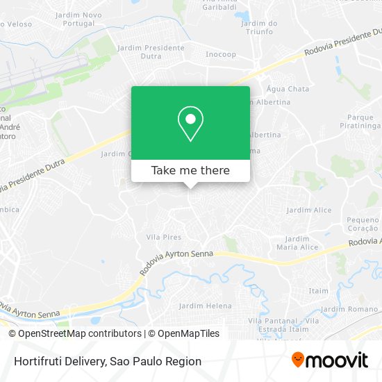 Hortifruti Delivery map