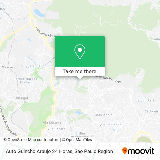 Mapa Auto Guincho Araujo 24 Horas