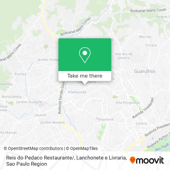 Mapa Reis do Pedaco Restaurante / , Lanchonete e Livraria