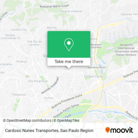 Cardoso Nunes Transportes map