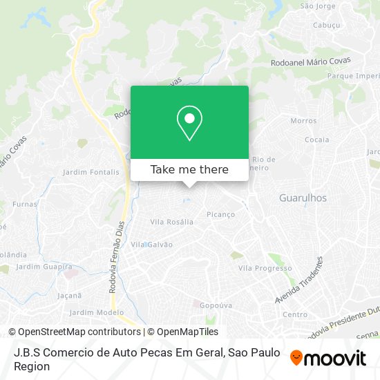 J.B.S Comercio de Auto Pecas Em Geral map