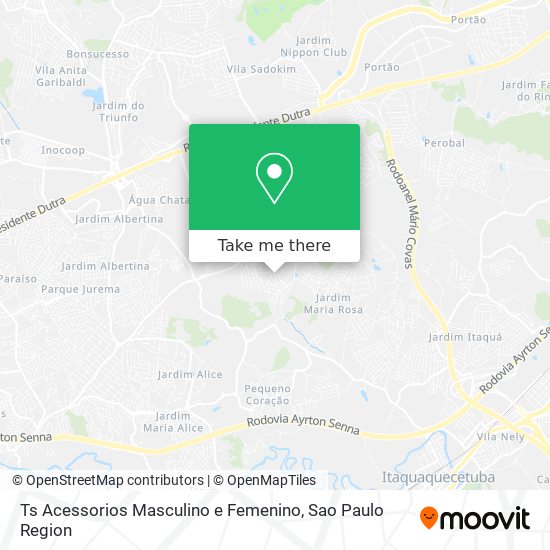 Mapa Ts Acessorios Masculino e Femenino