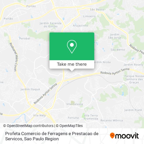 Profeta Comercio de Ferragens e Prestacao de Servicos map