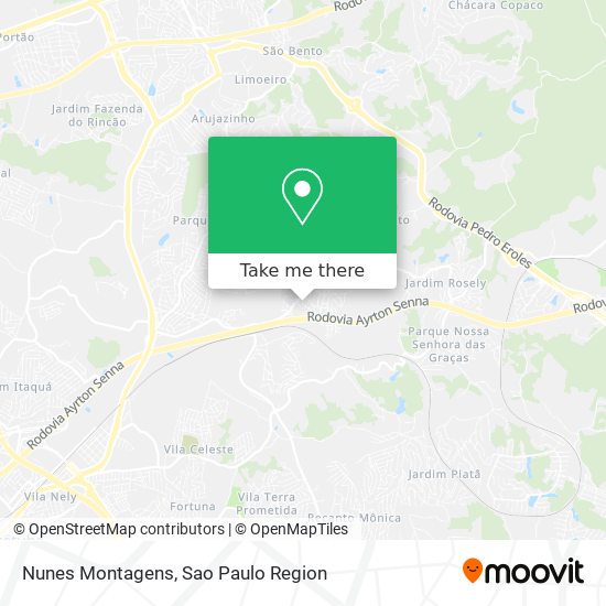 Nunes Montagens map