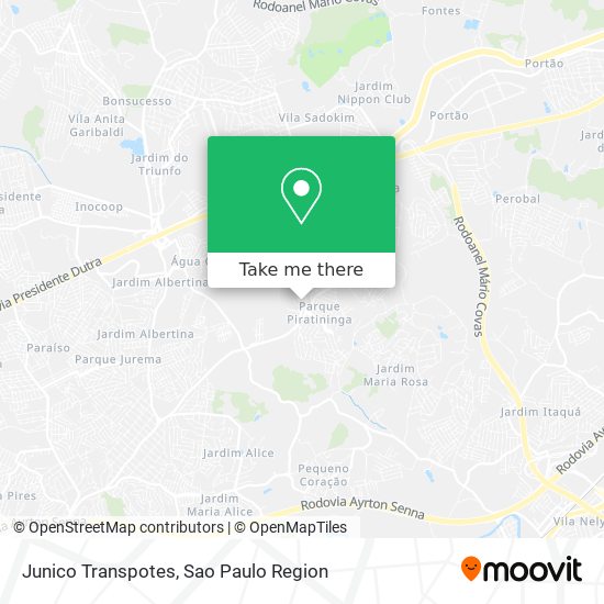 Junico Transpotes map