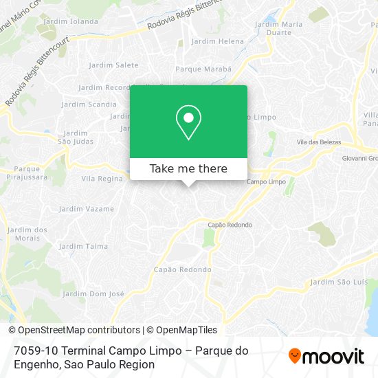 7059-10 Terminal Campo Limpo – Parque do Engenho map