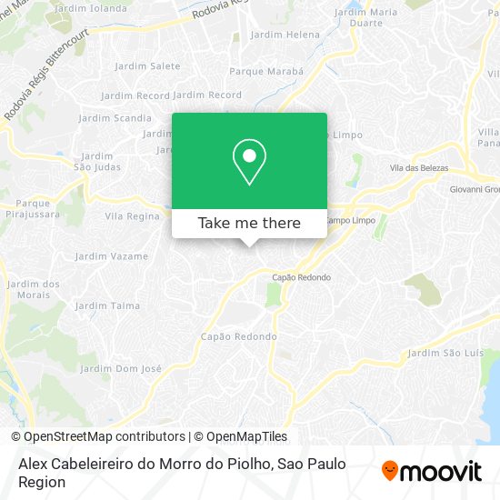 Mapa Alex Cabeleireiro do Morro do Piolho