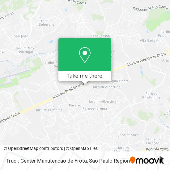 Mapa Truck Center Manutencao de Frota