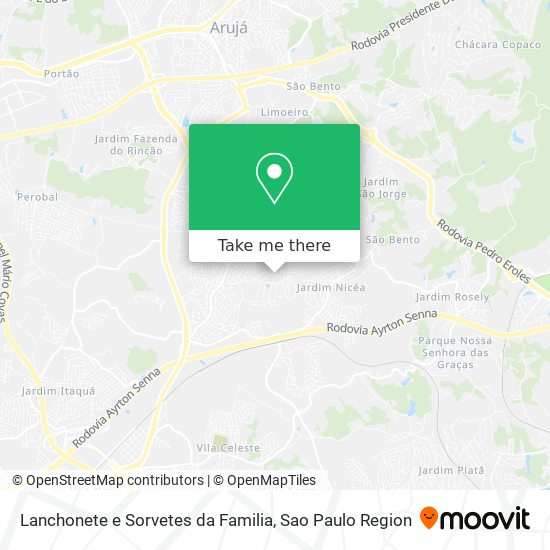 Mapa Lanchonete e Sorvetes da Familia