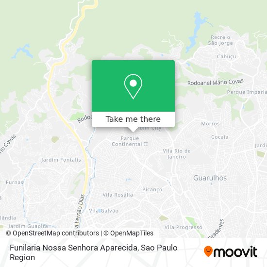 Funilaria Nossa Senhora Aparecida map