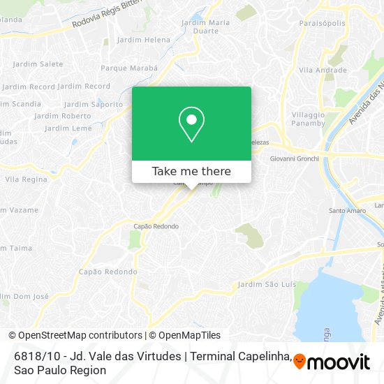 6818 / 10 - Jd. Vale das Virtudes | Terminal Capelinha map