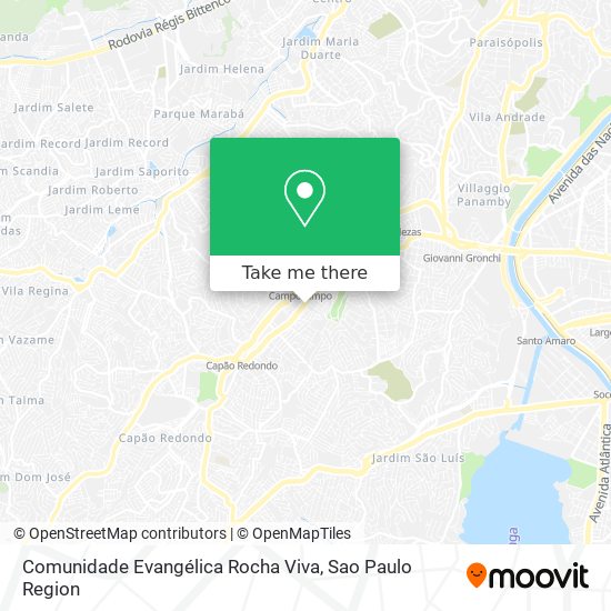 Mapa Comunidade Evangélica Rocha Viva