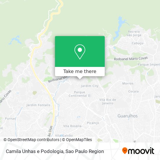 Camila Unhas e Podologia map