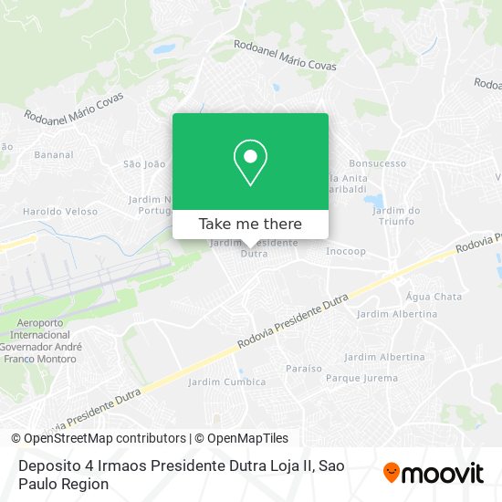 Mapa Deposito 4 Irmaos Presidente Dutra Loja II