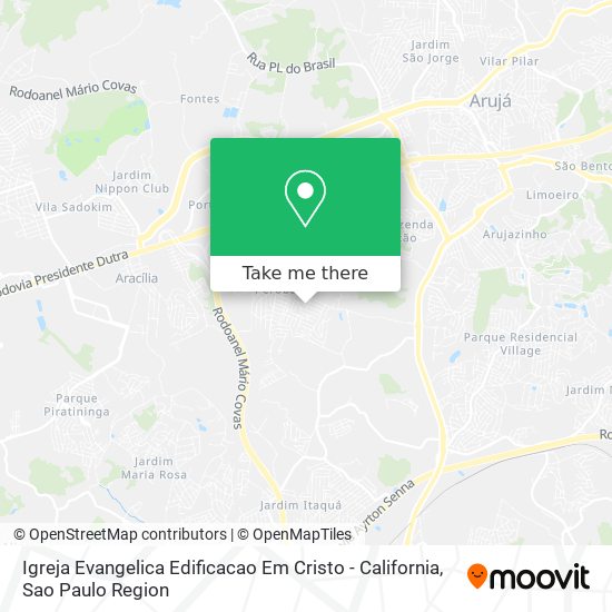 Igreja Evangelica Edificacao Em Cristo - California map