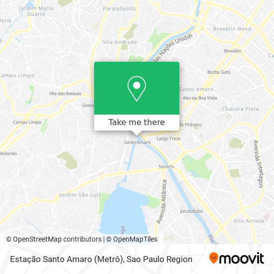 Estação Santo Amaro (Metrô) map