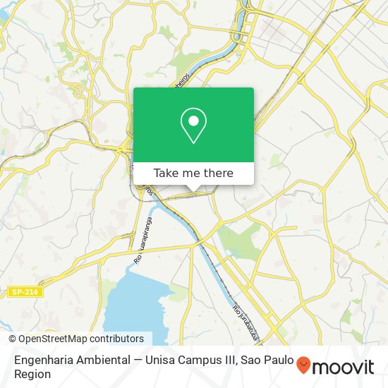 Engenharia Ambiental — Unisa Campus III map