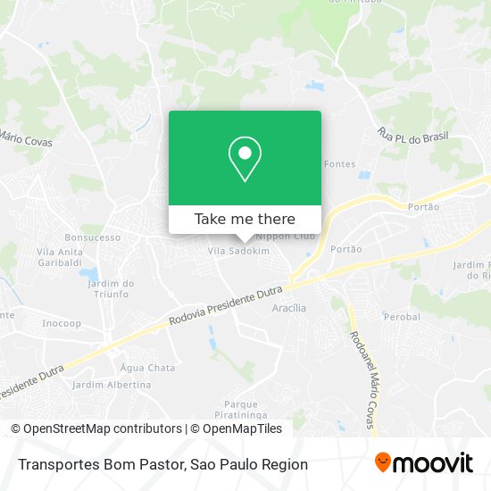 Transportes Bom Pastor map