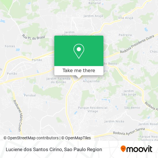 Luciene dos Santos Cirino map