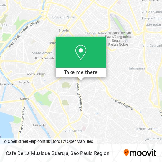 Mapa Cafe De La Musique Guaruja