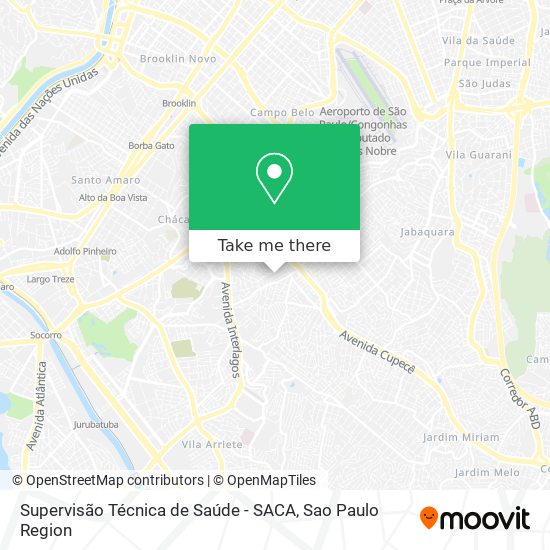 Supervisão Técnica de Saúde - SACA map