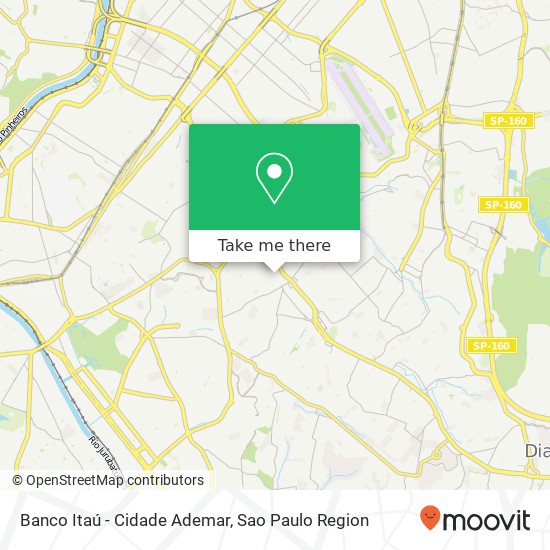 Banco Itaú - Cidade Ademar map