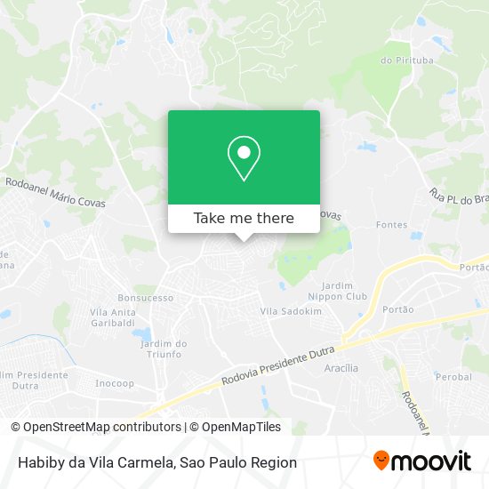 Habiby da Vila Carmela map