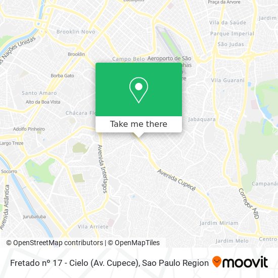 Mapa Fretado nº 17 - Cielo (Av. Cupece)