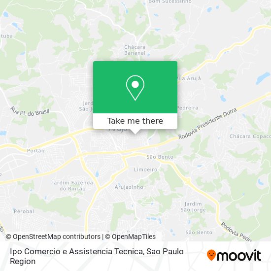 Mapa Ipo Comercio e Assistencia Tecnica