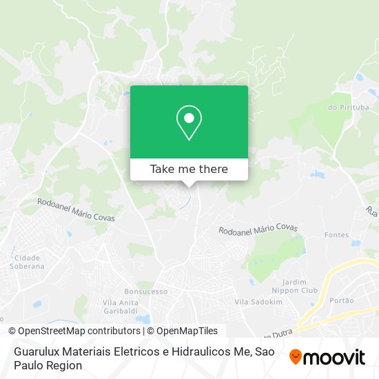 Mapa Guarulux Materiais Eletricos e Hidraulicos Me