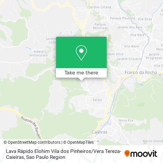 Lava Rápido Elohim Vila dos Pinheiros / Vera Tereza- Caieiras map