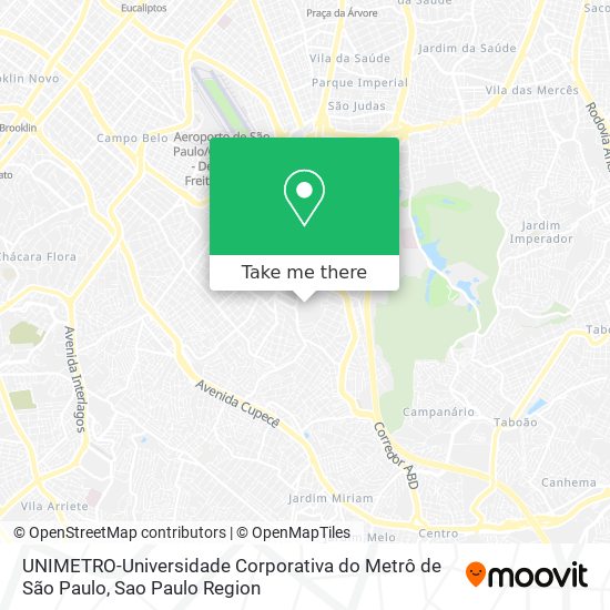Mapa UNIMETRO-Universidade Corporativa do Metrô de São Paulo
