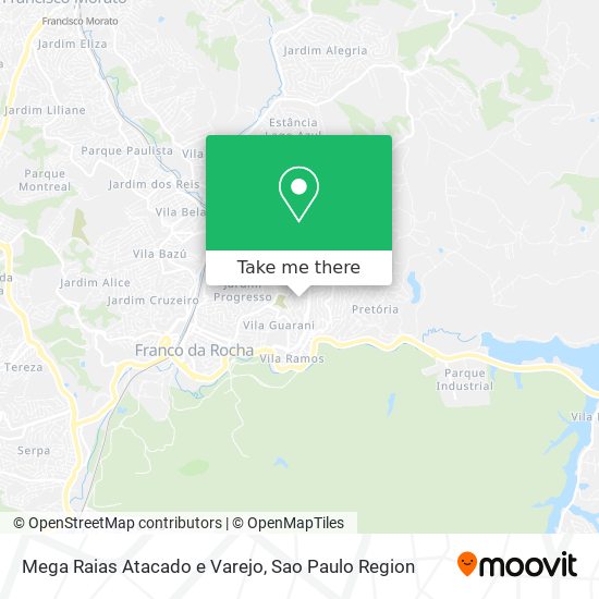 Mega Raias Atacado e Varejo map