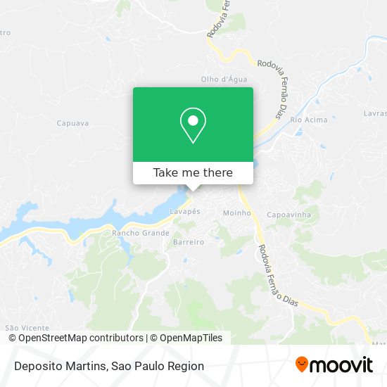 Deposito Martins map