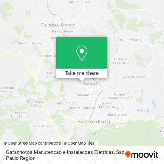 Mapa Gafanhotos Manutencao e Instalacoes Eletricas