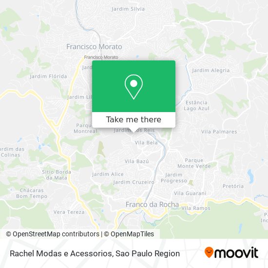 Mapa Rachel Modas e Acessorios