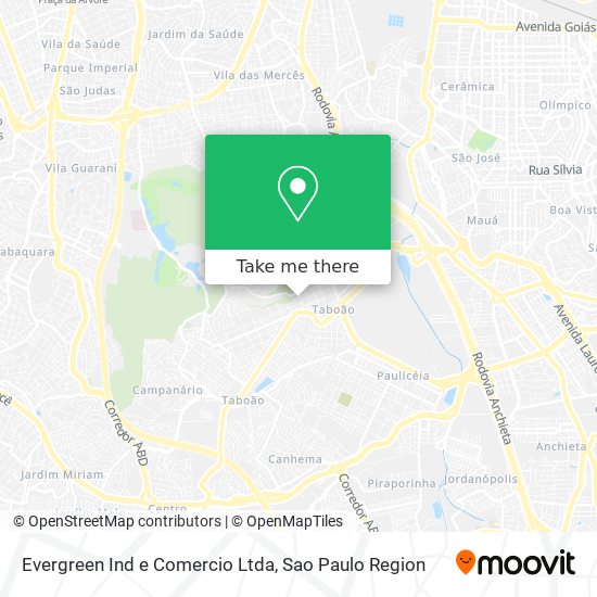 Evergreen Ind e Comercio Ltda map