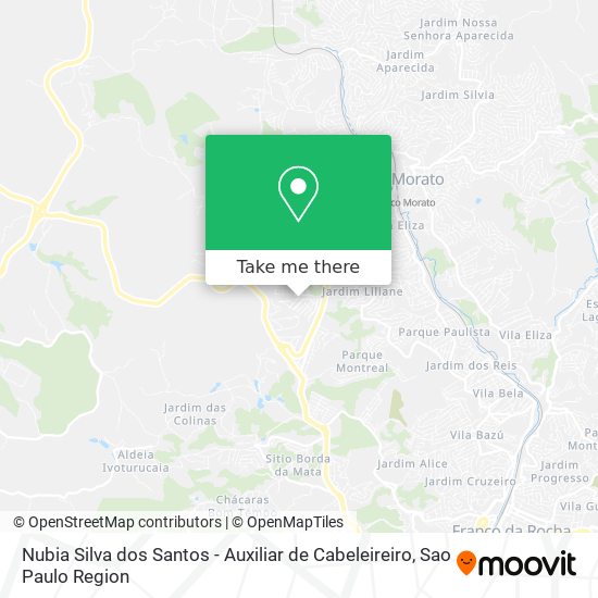 Nubia Silva dos Santos - Auxiliar de Cabeleireiro map