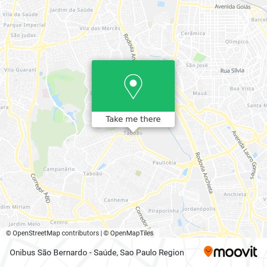 Onibus São Bernardo - Saúde map