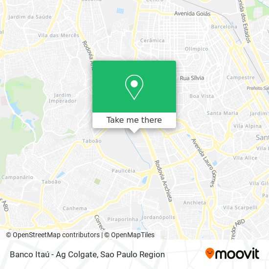 Banco Itaú - Ag Colgate map