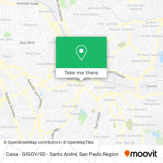 Caixa - GIGOV/SD - Santo André map