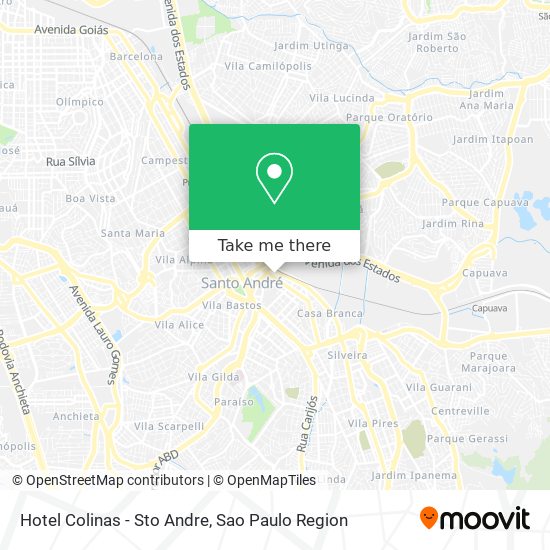 Hotel Colinas - Sto Andre map