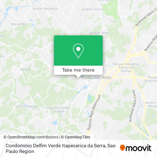 Condomínio Delfim Verde Itapecerica da Serra map