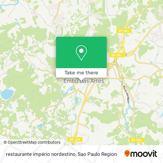 Mapa restaurante império nordestino