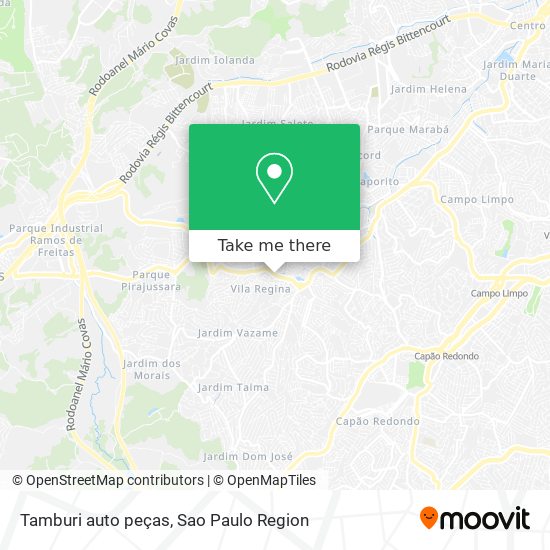 Mapa Tamburi auto peças