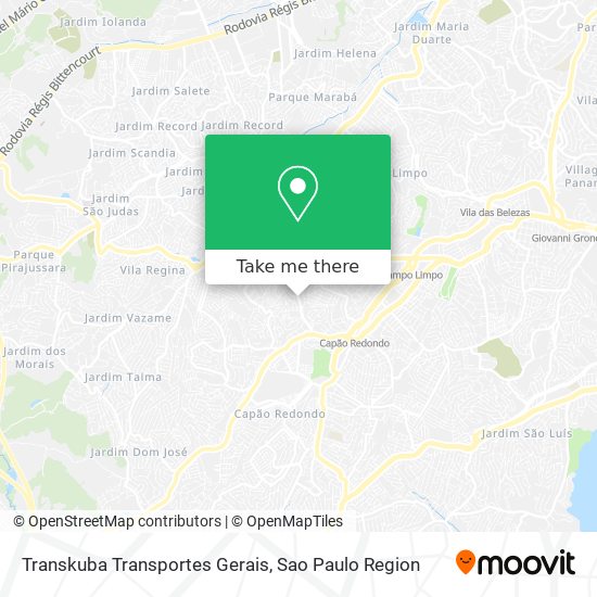 Mapa Transkuba Transportes Gerais